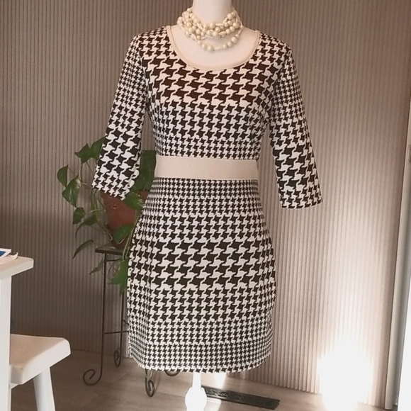Reborn Dresses & Skirts - Reborn Black White Houndstooth Dress EUC Size XL